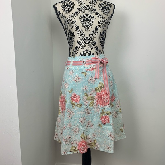 Vintage 90s Y2K Suzy Shier Floral A-Line Skirt - Picture 2 of 11